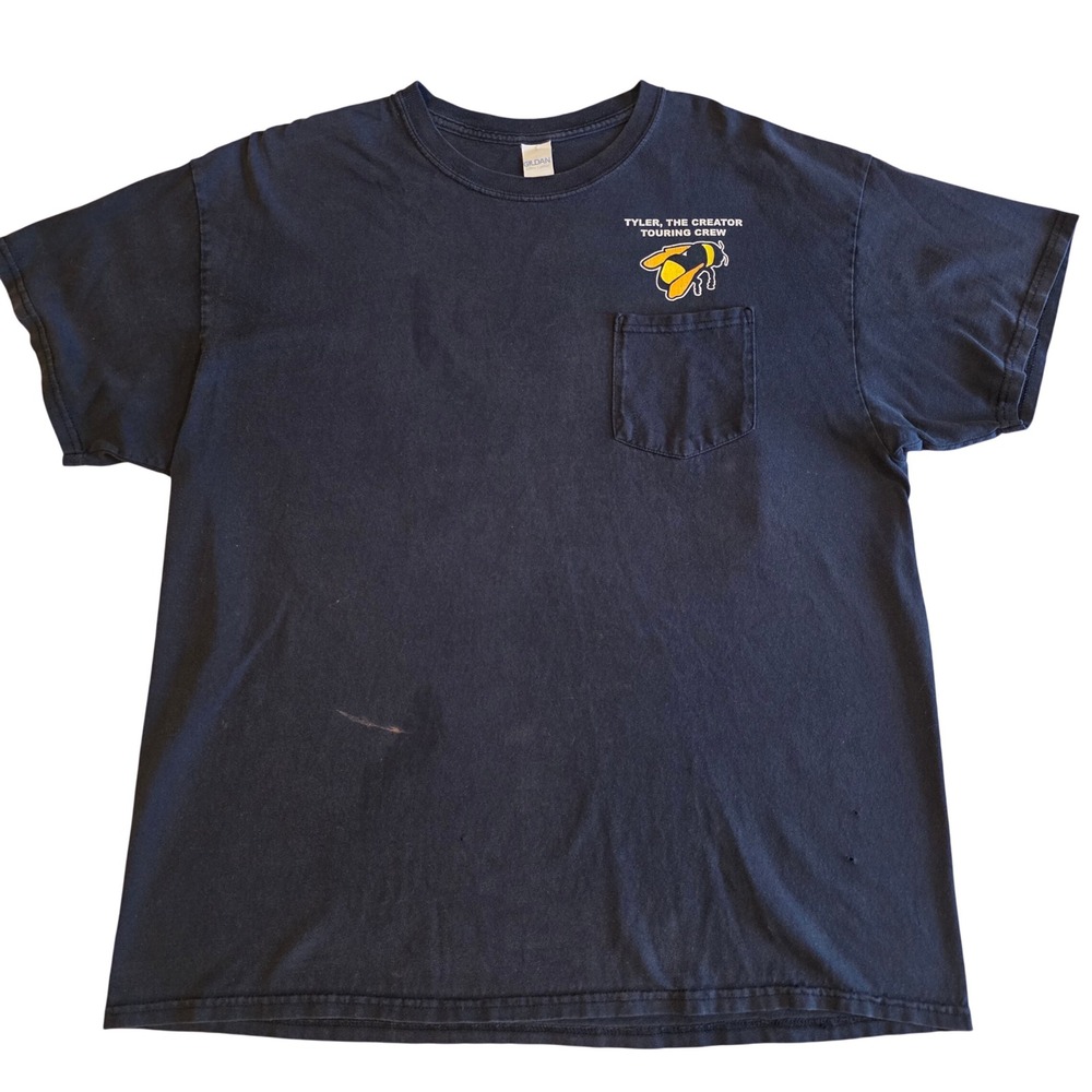 Tyler The Creator Touring Crew Flower Boy Bee Pocket T-Shirt XL Black Gallagher